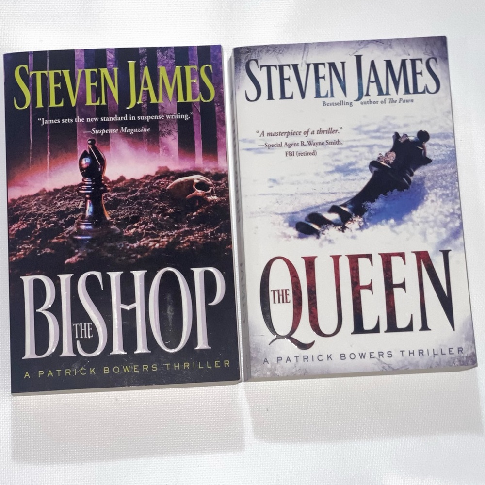 Bundle of 2 Steven James books The Queen The Bishop